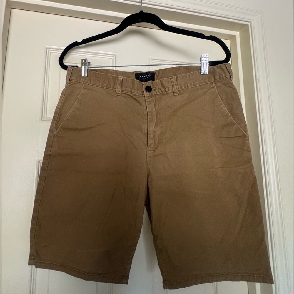 PacSun Men's Brown Flat Front Shorts